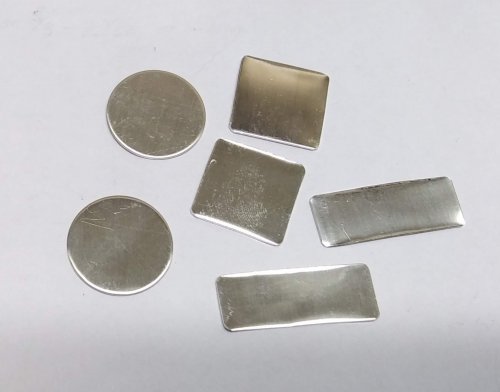 Judy Larson's Silver and Gold Earrings - , Contemporary Wire Jewelry, Butane Torch, Soldering, Solder, A disc cutter makes quick work of cutting circles